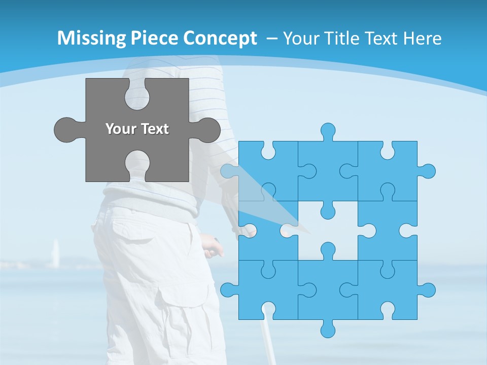 Male Recuperating Handicap PowerPoint Template