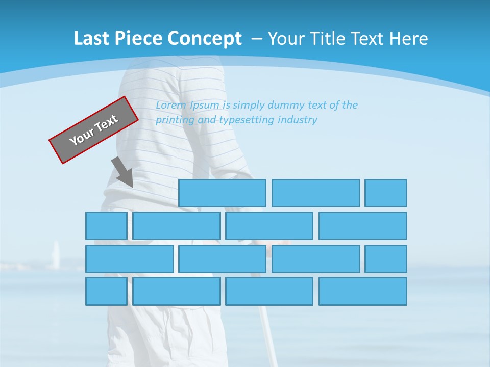 Male Recuperating Handicap PowerPoint Template