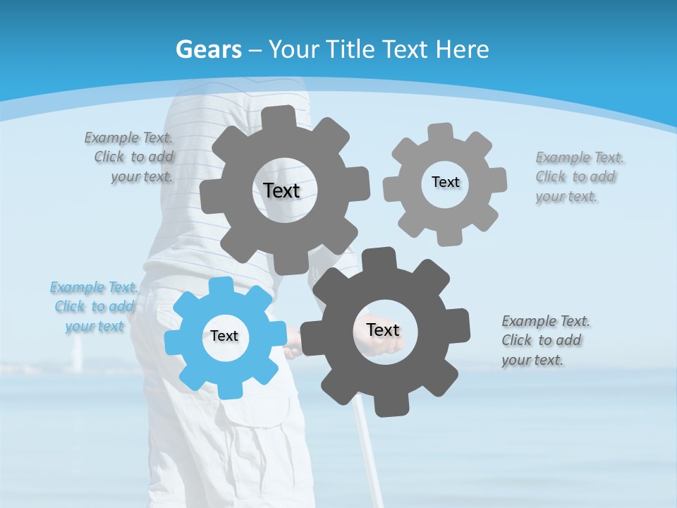 Male Recuperating Handicap PowerPoint Template