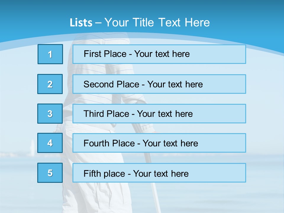 Male Recuperating Handicap PowerPoint Template