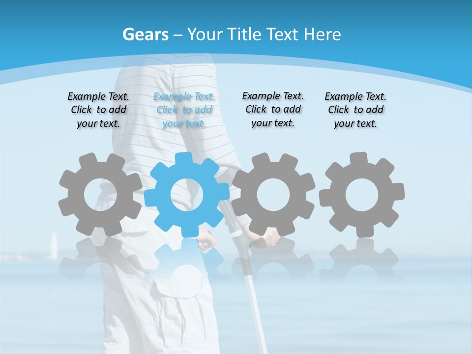 Male Recuperating Handicap PowerPoint Template