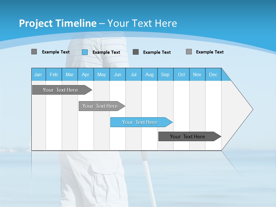 Male Recuperating Handicap PowerPoint Template