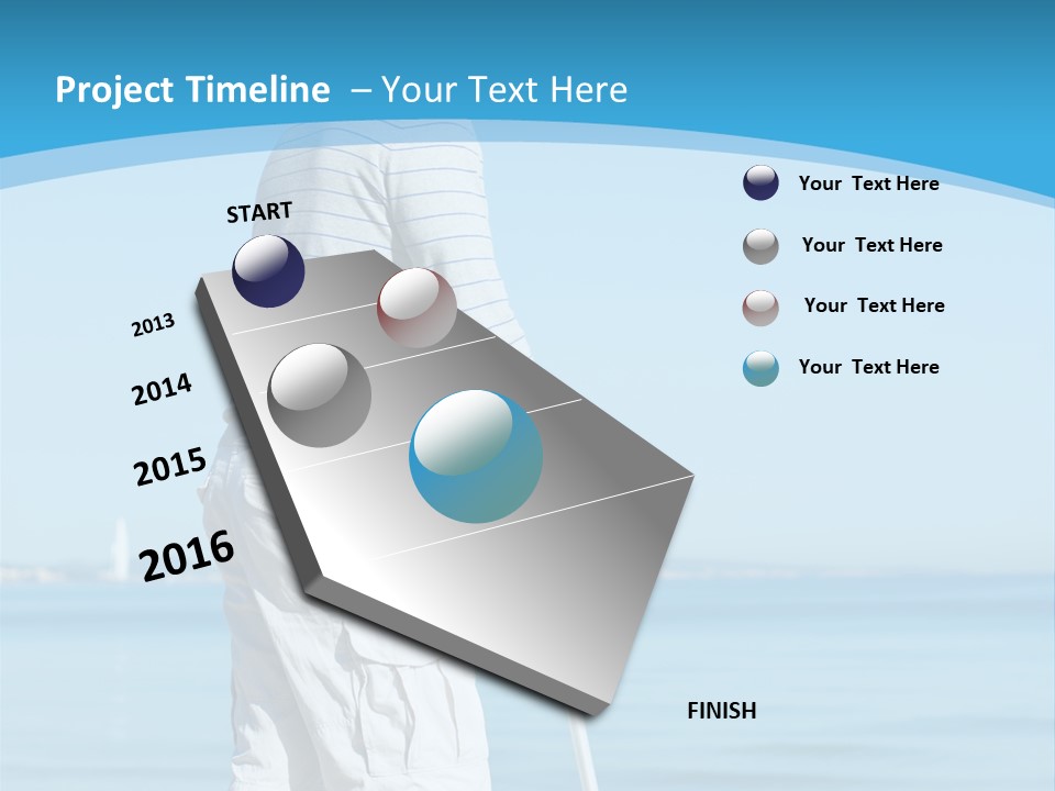 Male Recuperating Handicap PowerPoint Template
