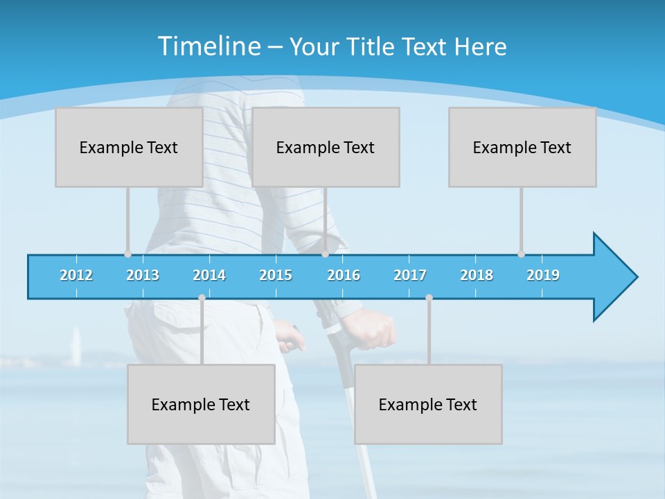 Male Recuperating Handicap PowerPoint Template