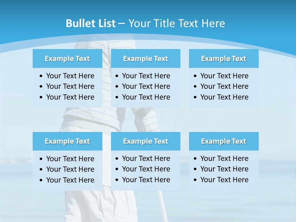 Male Recuperating Handicap PowerPoint Template