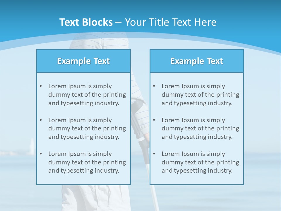 Male Recuperating Handicap PowerPoint Template