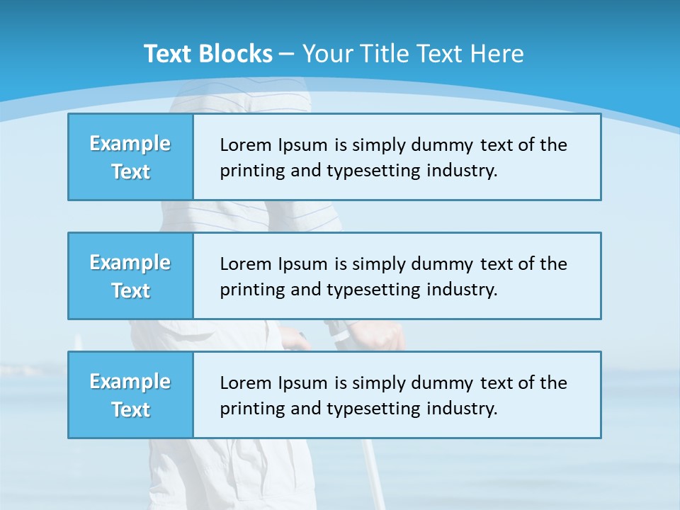 Male Recuperating Handicap PowerPoint Template