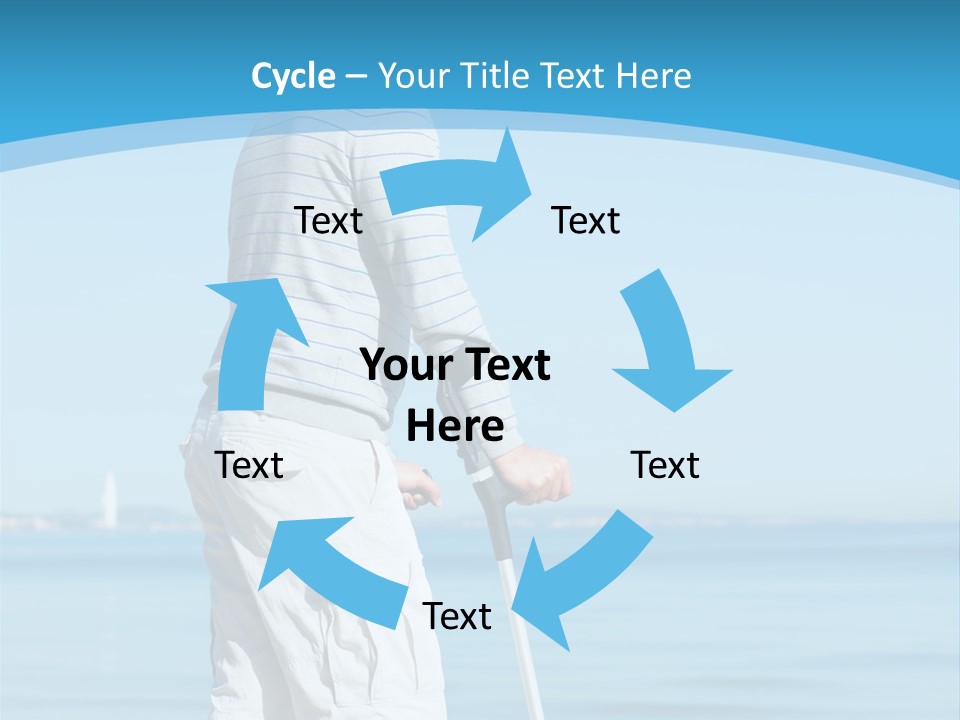 Male Recuperating Handicap PowerPoint Template