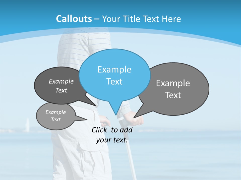 Male Recuperating Handicap PowerPoint Template