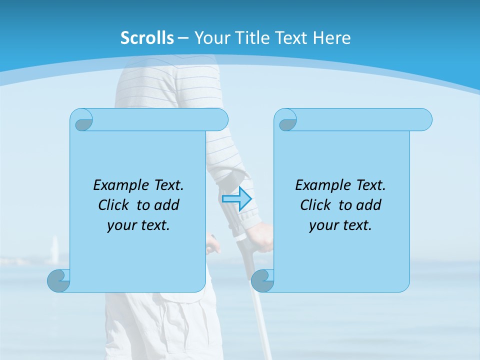 Male Recuperating Handicap PowerPoint Template