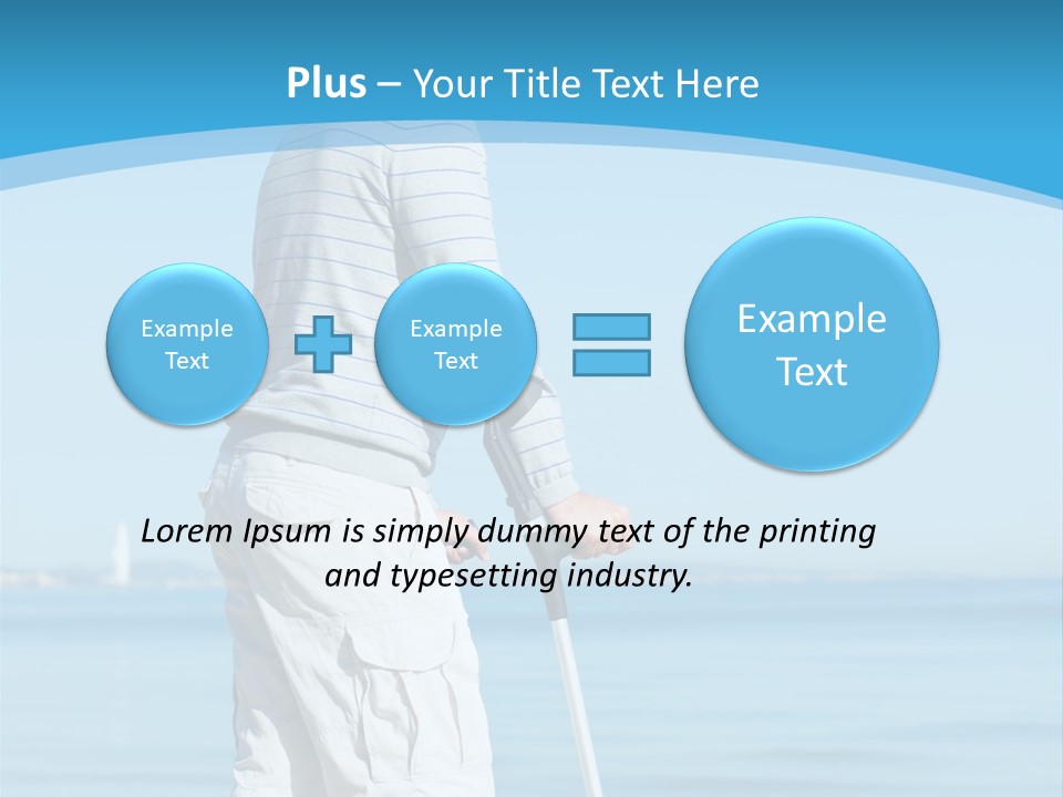 Male Recuperating Handicap PowerPoint Template