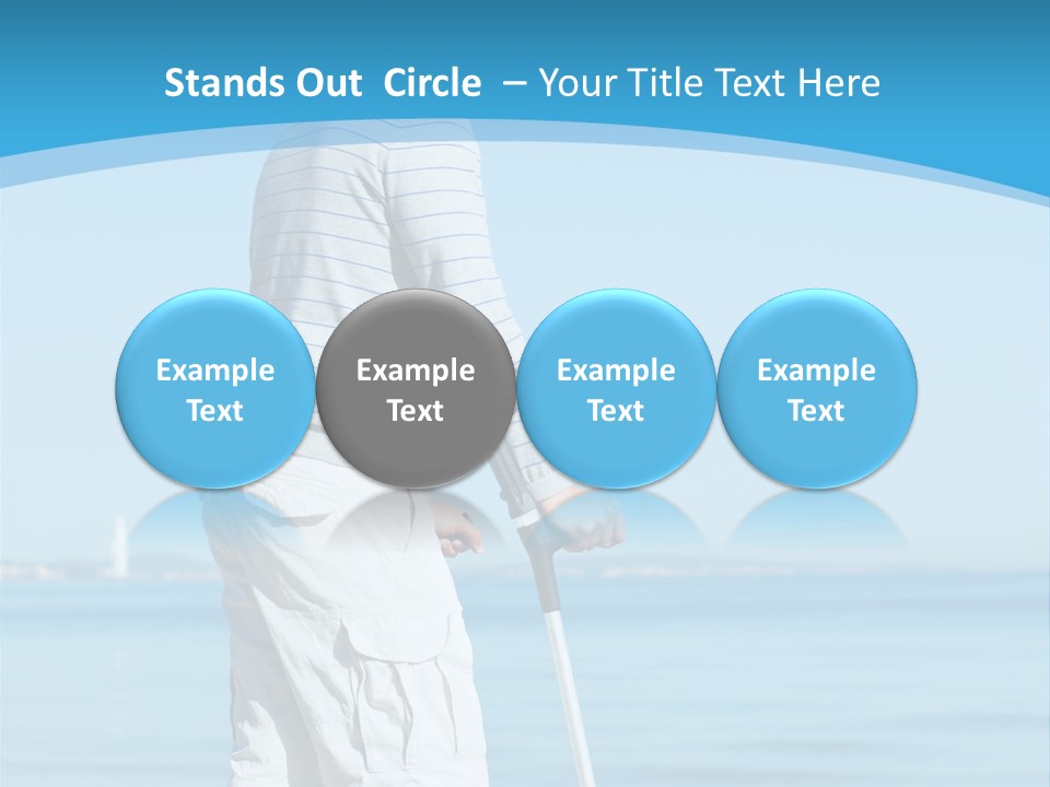 Male Recuperating Handicap PowerPoint Template