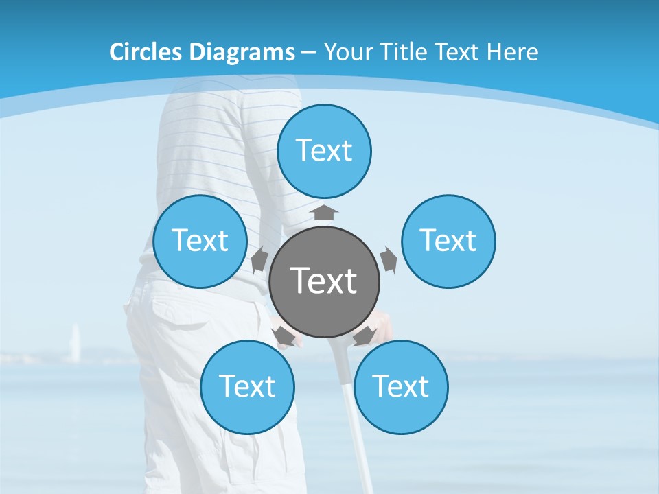 Male Recuperating Handicap PowerPoint Template