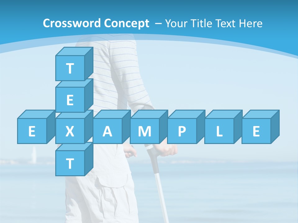 Male Recuperating Handicap PowerPoint Template
