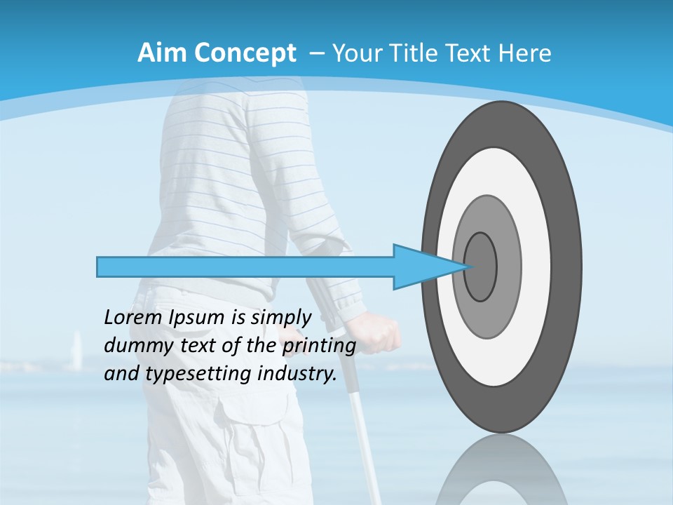 Male Recuperating Handicap PowerPoint Template