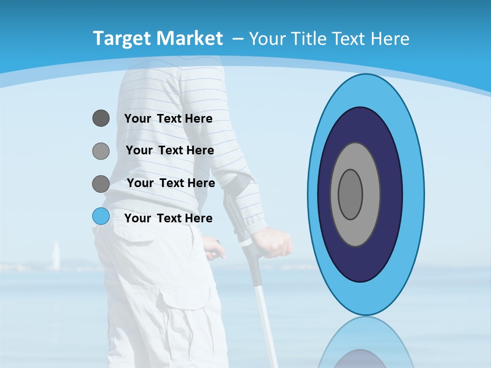 Male Recuperating Handicap PowerPoint Template