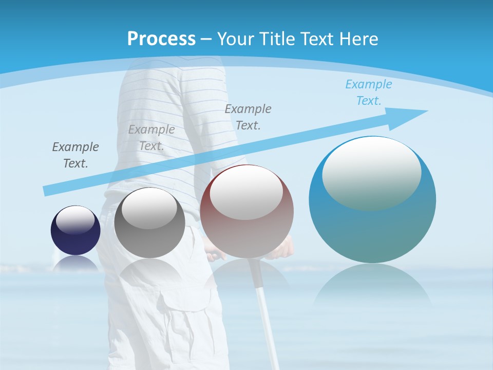 Male Recuperating Handicap PowerPoint Template