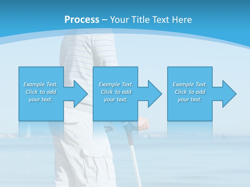 Male Recuperating Handicap PowerPoint Template