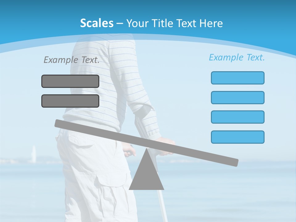 Male Recuperating Handicap PowerPoint Template