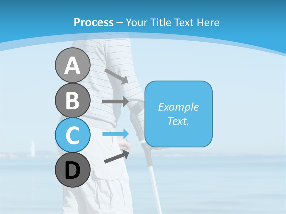 Male Recuperating Handicap PowerPoint Template