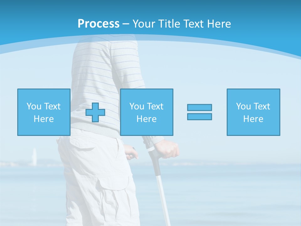 Male Recuperating Handicap PowerPoint Template