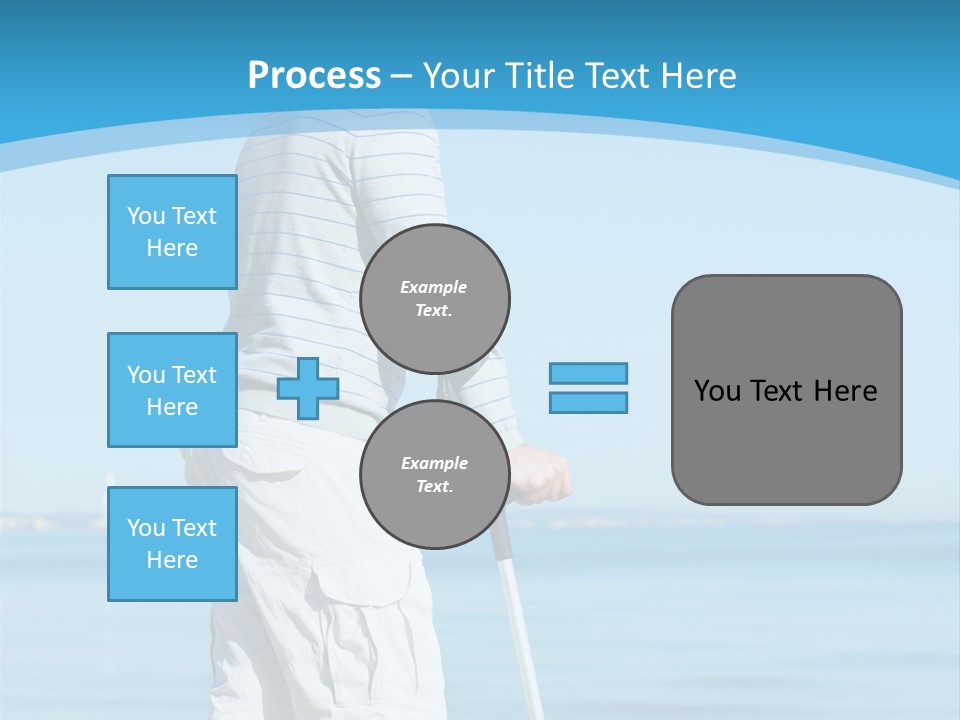 Male Recuperating Handicap PowerPoint Template