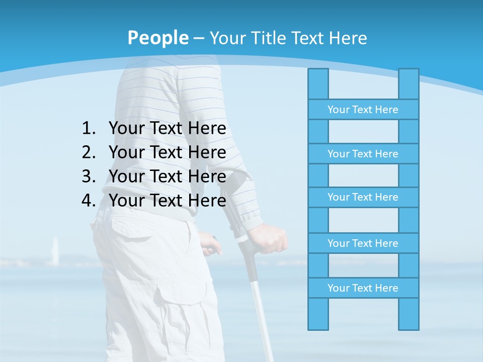Male Recuperating Handicap PowerPoint Template