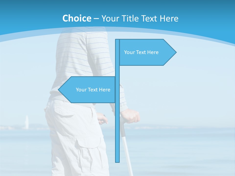 Male Recuperating Handicap PowerPoint Template