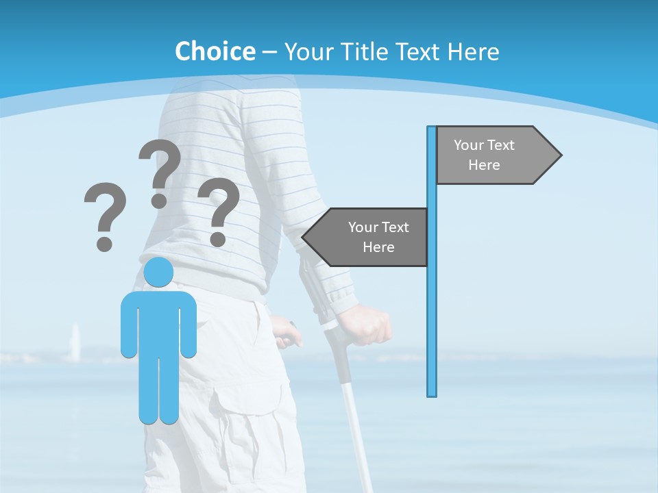 Male Recuperating Handicap PowerPoint Template