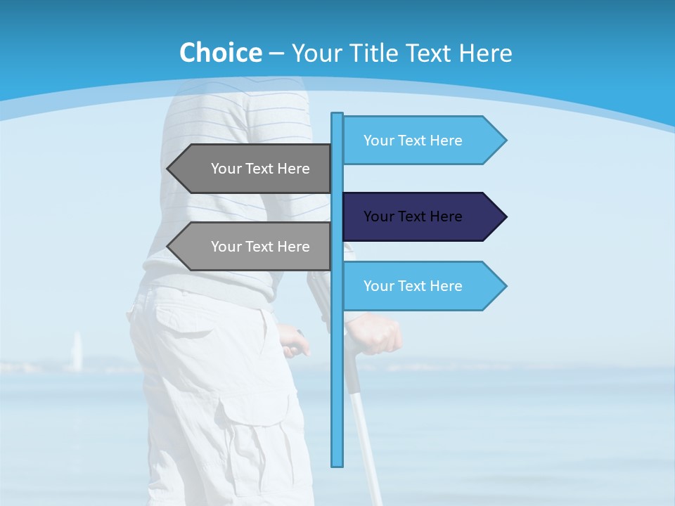 Male Recuperating Handicap PowerPoint Template