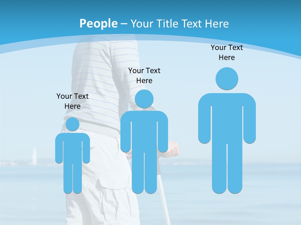 Male Recuperating Handicap PowerPoint Template