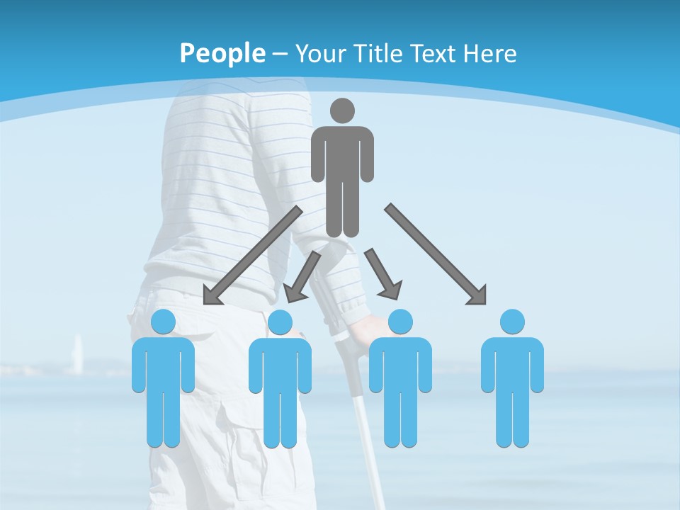 Male Recuperating Handicap PowerPoint Template