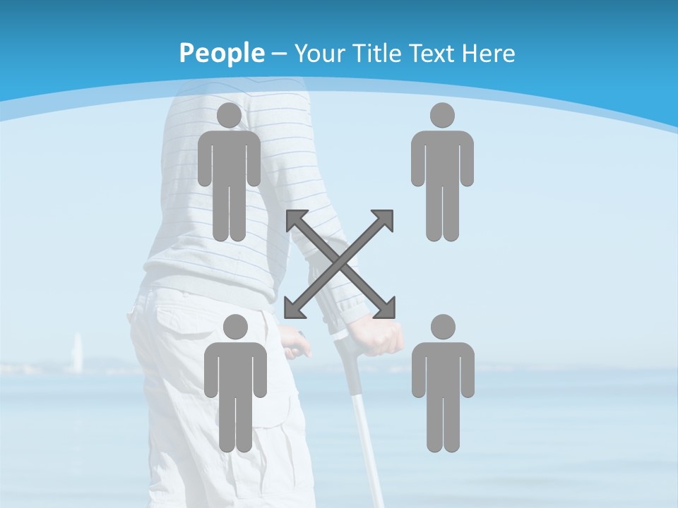 Male Recuperating Handicap PowerPoint Template