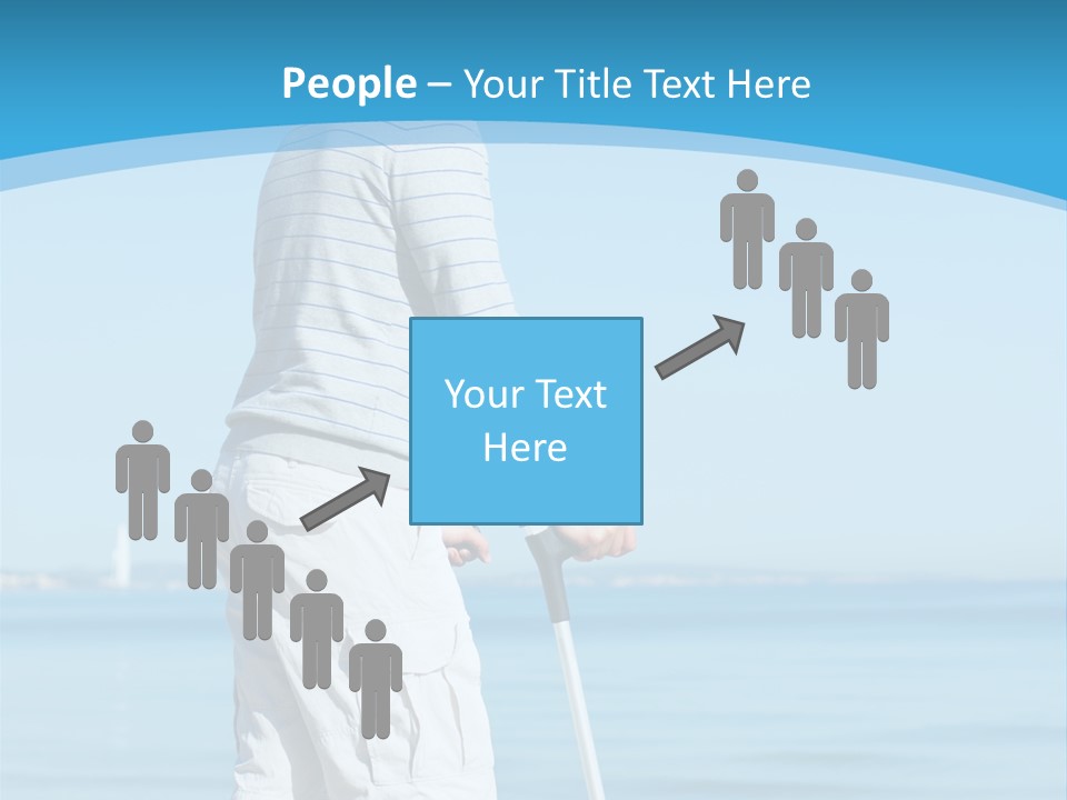 Male Recuperating Handicap PowerPoint Template