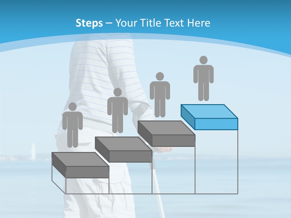 Male Recuperating Handicap PowerPoint Template