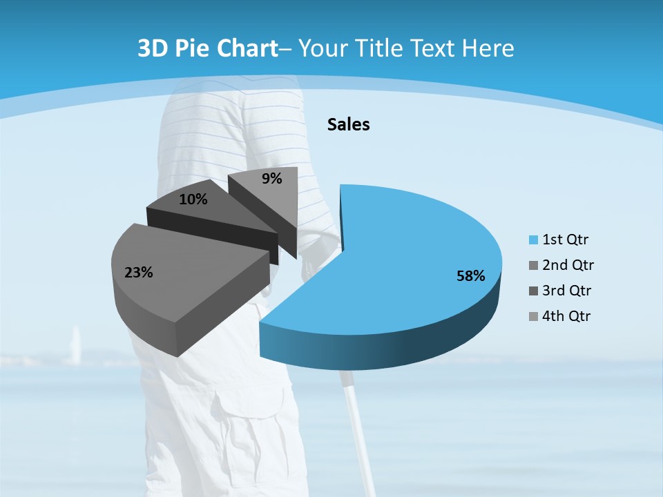 Male Recuperating Handicap PowerPoint Template