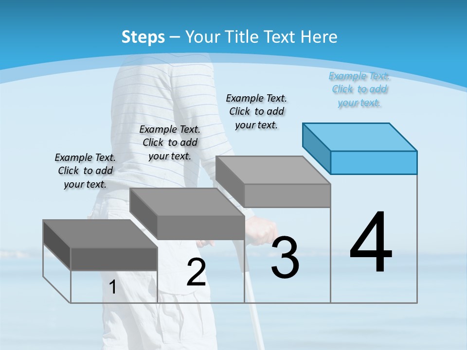 Male Recuperating Handicap PowerPoint Template