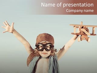 Boy Play Retro PowerPoint Template