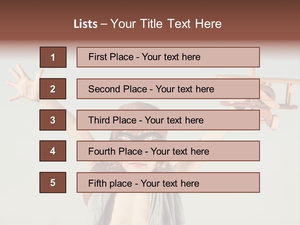 Boy Play Retro PowerPoint Template