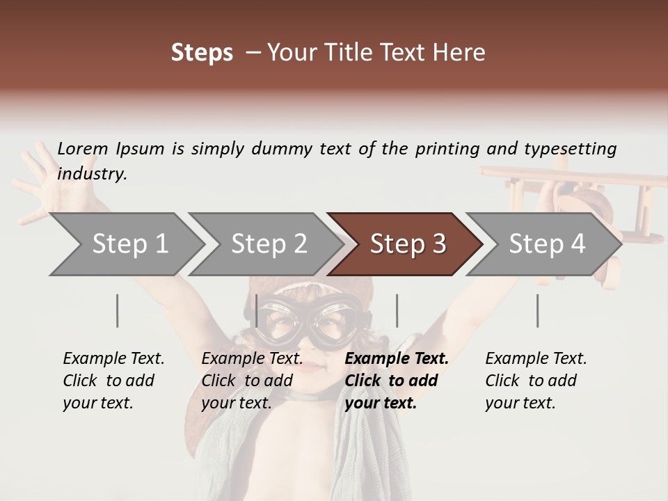 Boy Play Retro PowerPoint Template