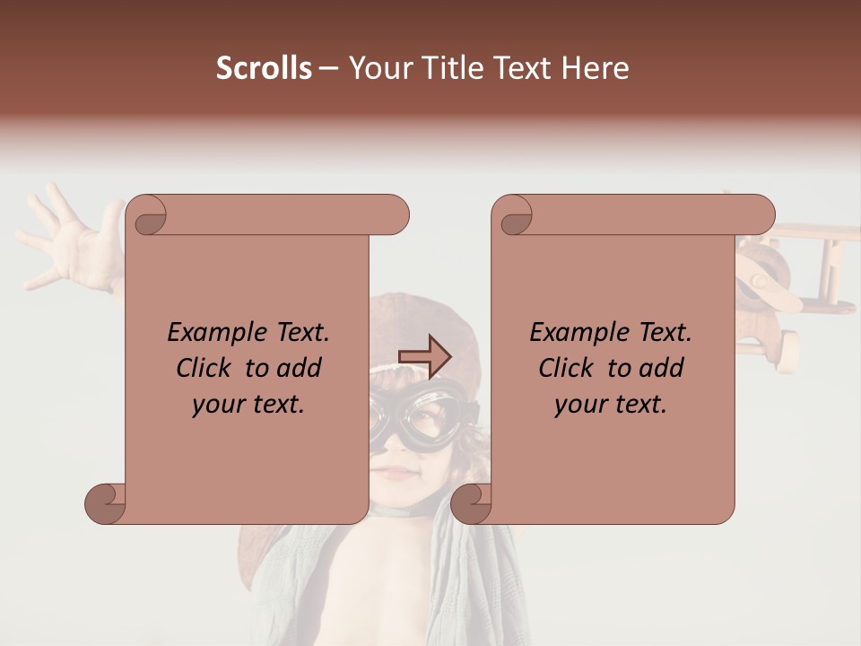 Boy Play Retro PowerPoint Template
