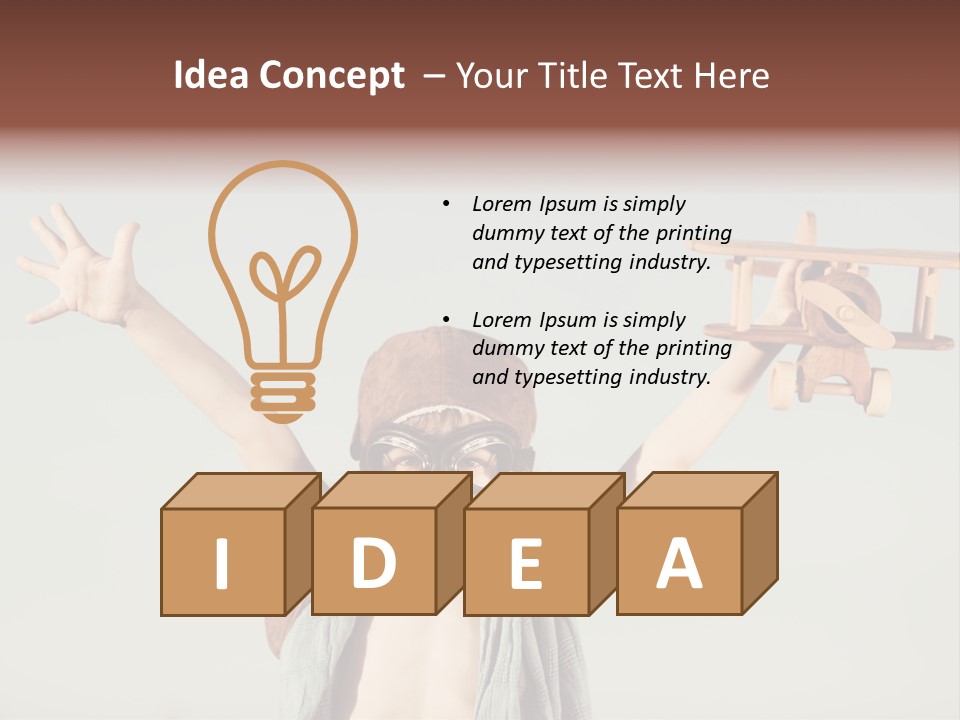 Boy Play Retro PowerPoint Template