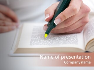 Finger Woman Text PowerPoint Template