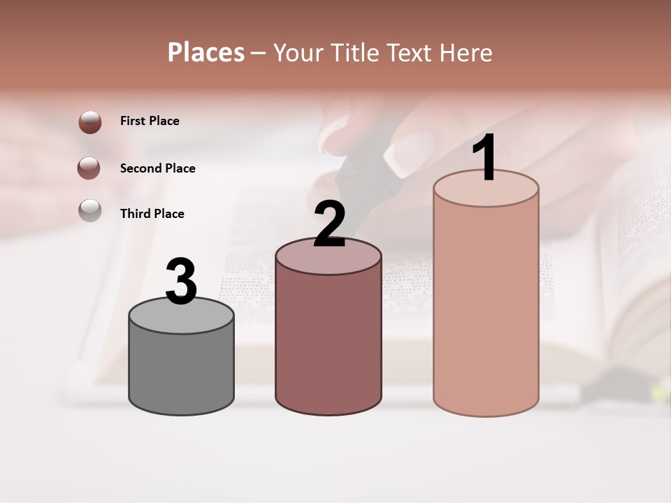 Finger Woman Text PowerPoint Template