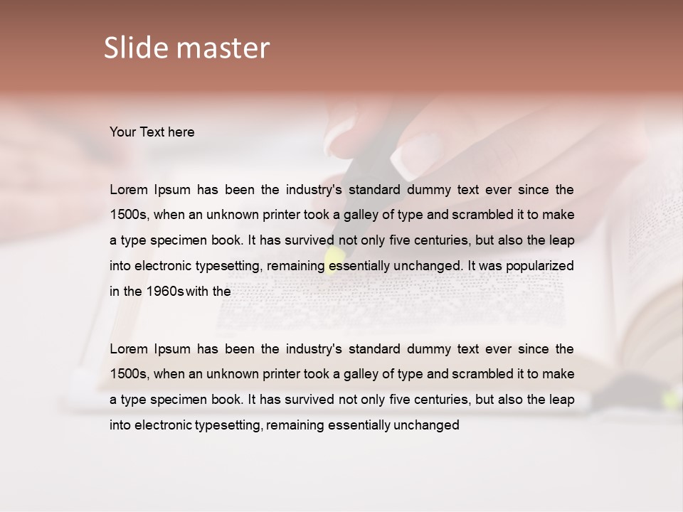 Finger Woman Text PowerPoint Template