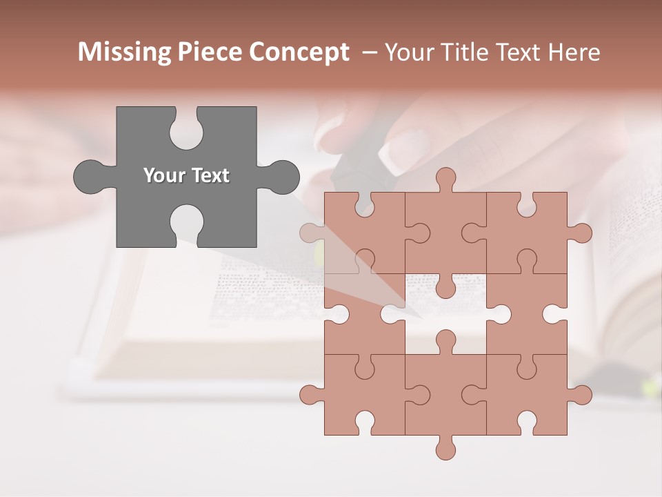 Finger Woman Text PowerPoint Template