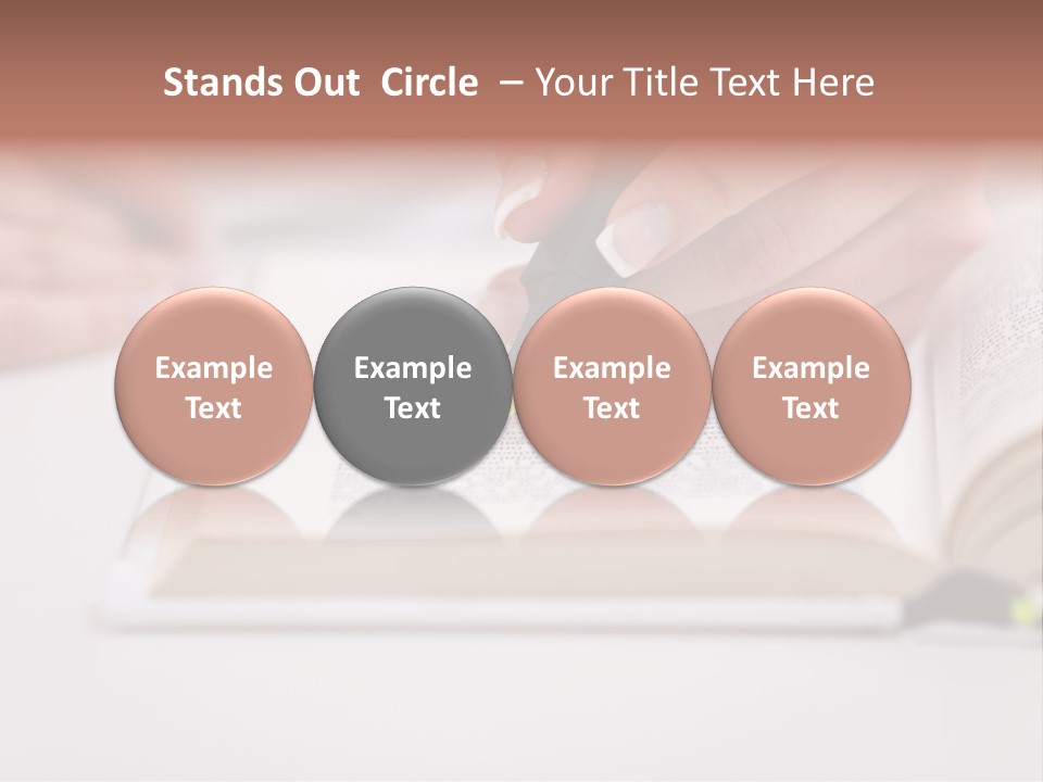 Finger Woman Text PowerPoint Template