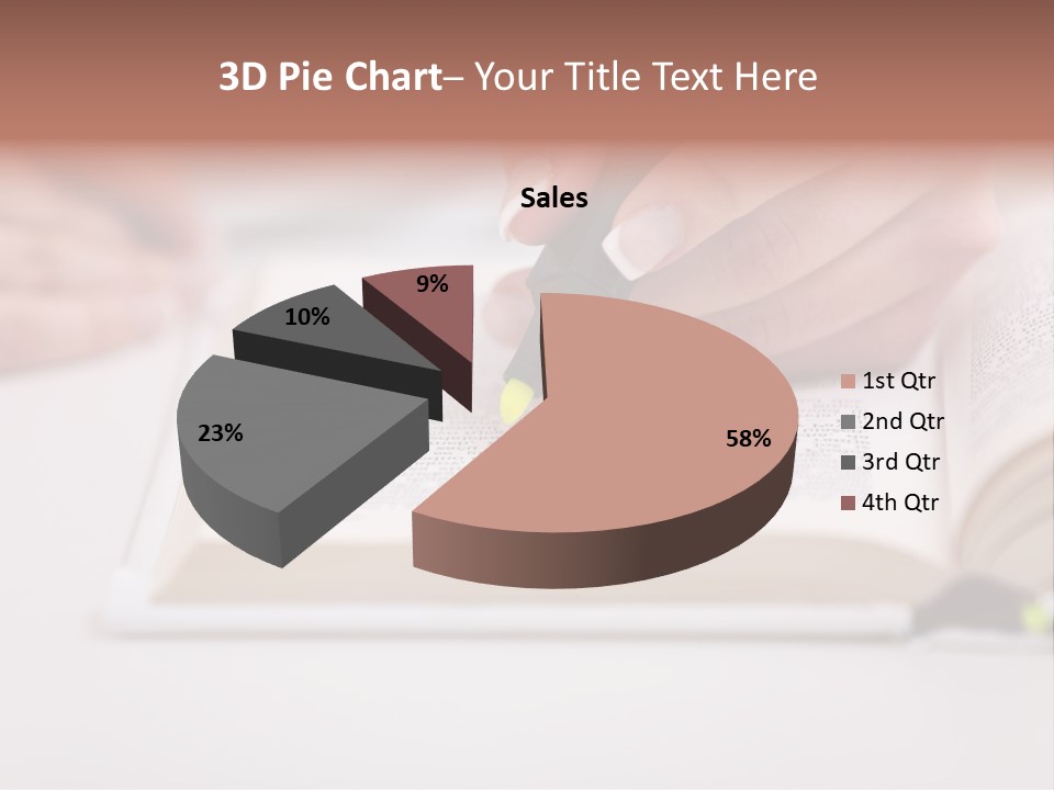 Finger Woman Text PowerPoint Template