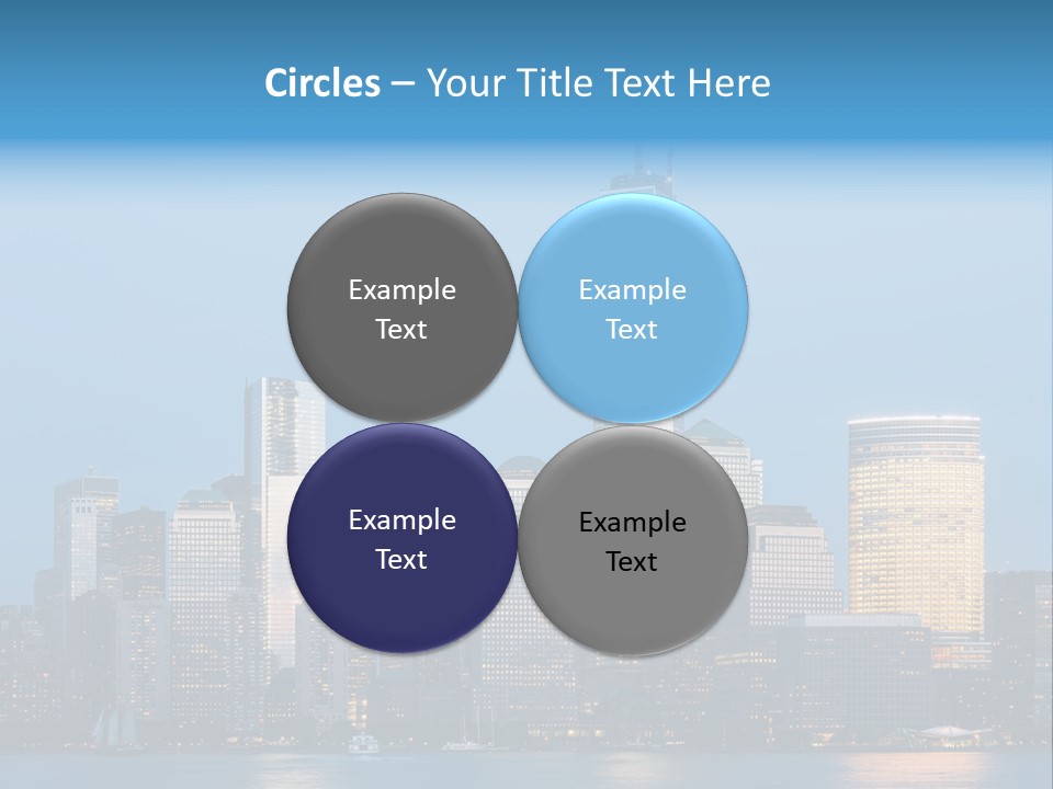 Lower Manhattan Night Construction PowerPoint Template