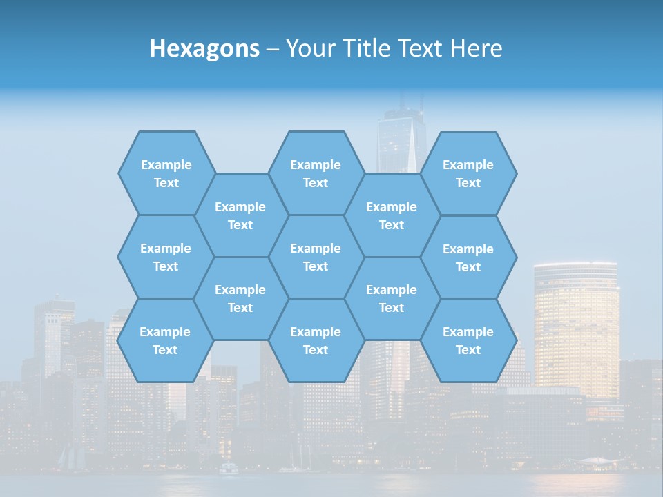 Lower Manhattan Night Construction PowerPoint Template